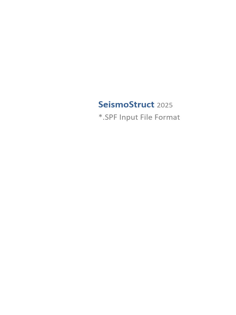 SeismoStruct 2025 SPF File Format Guide | PDF | String (Computer ...