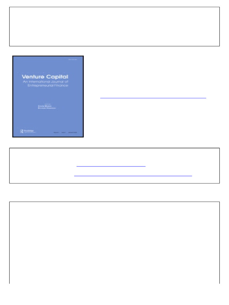 Venture Capital Journal Overview and Scope | PDF | Venture Capital ...