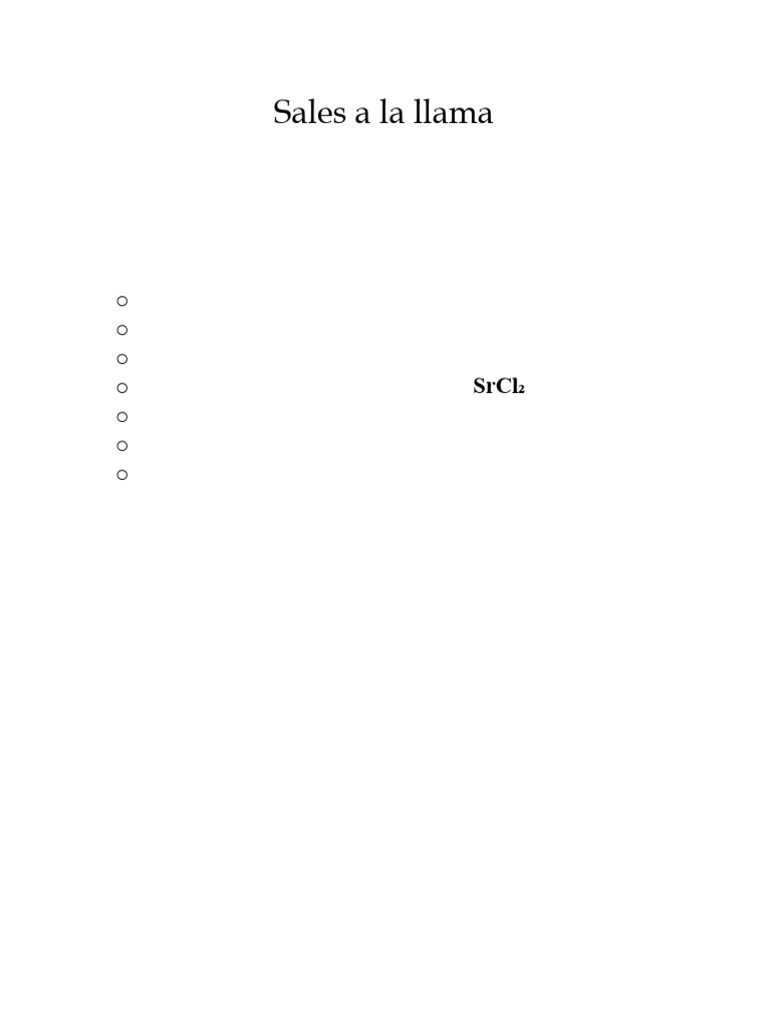 Sales A La Llama | PDF