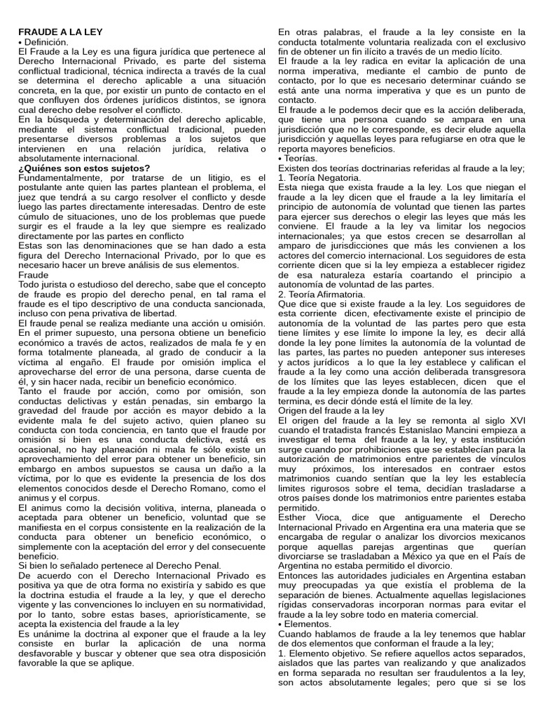 Fraude a la Ley en Derecho Internacional | PDF | Adopción | Justicia