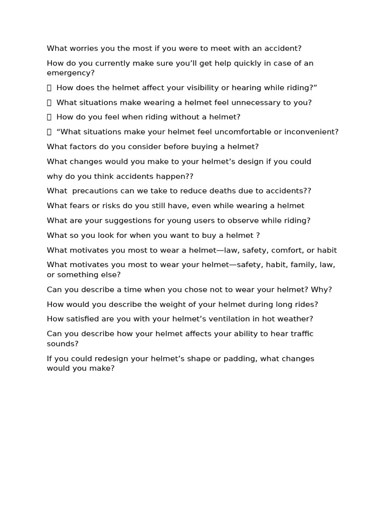 Helmet Basic Open Qs | PDF