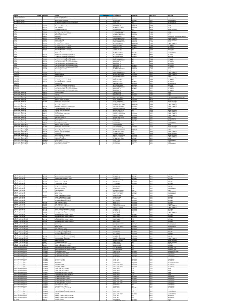 2025 2026 Myo Ders Programi | PDF