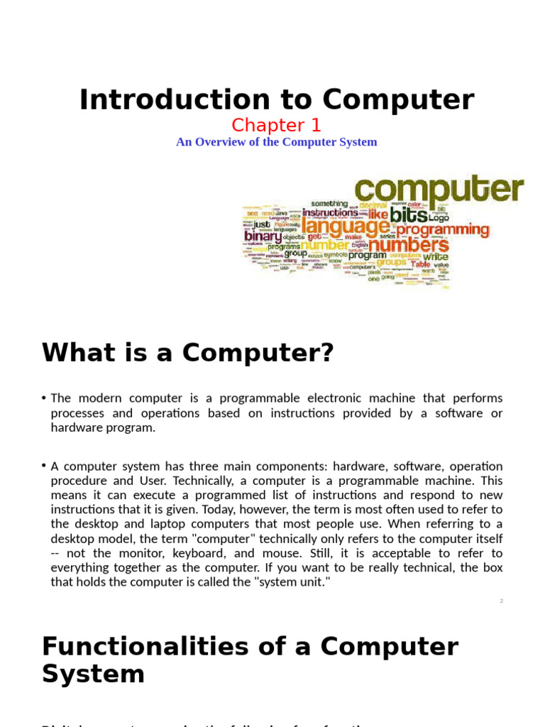 Computer System Overview and Functions | PDF | Random Access Memory ...