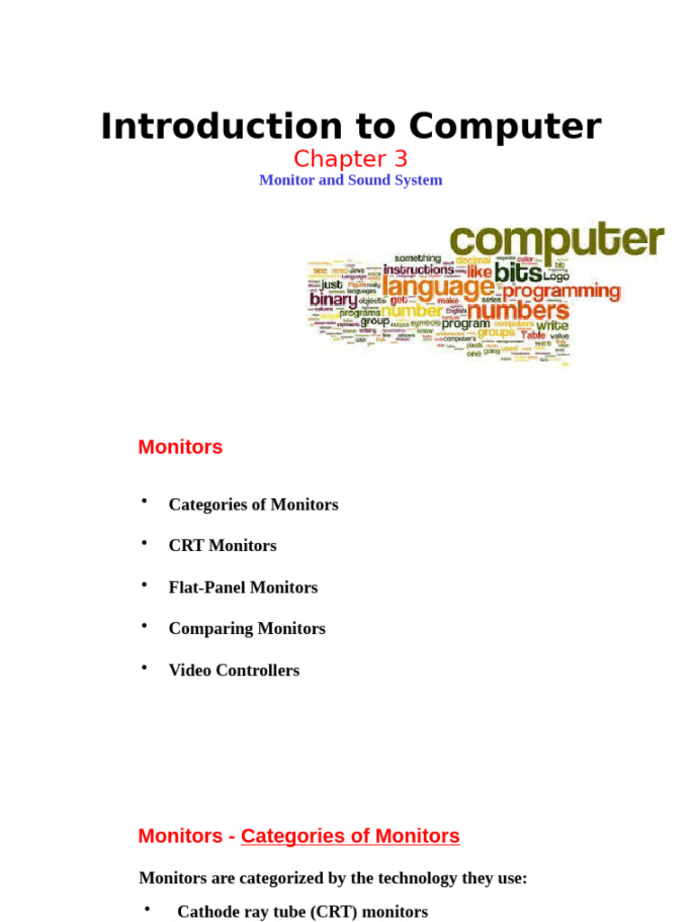 Monitor and Sound System Overview | PDF | Computer Monitor | Display ...