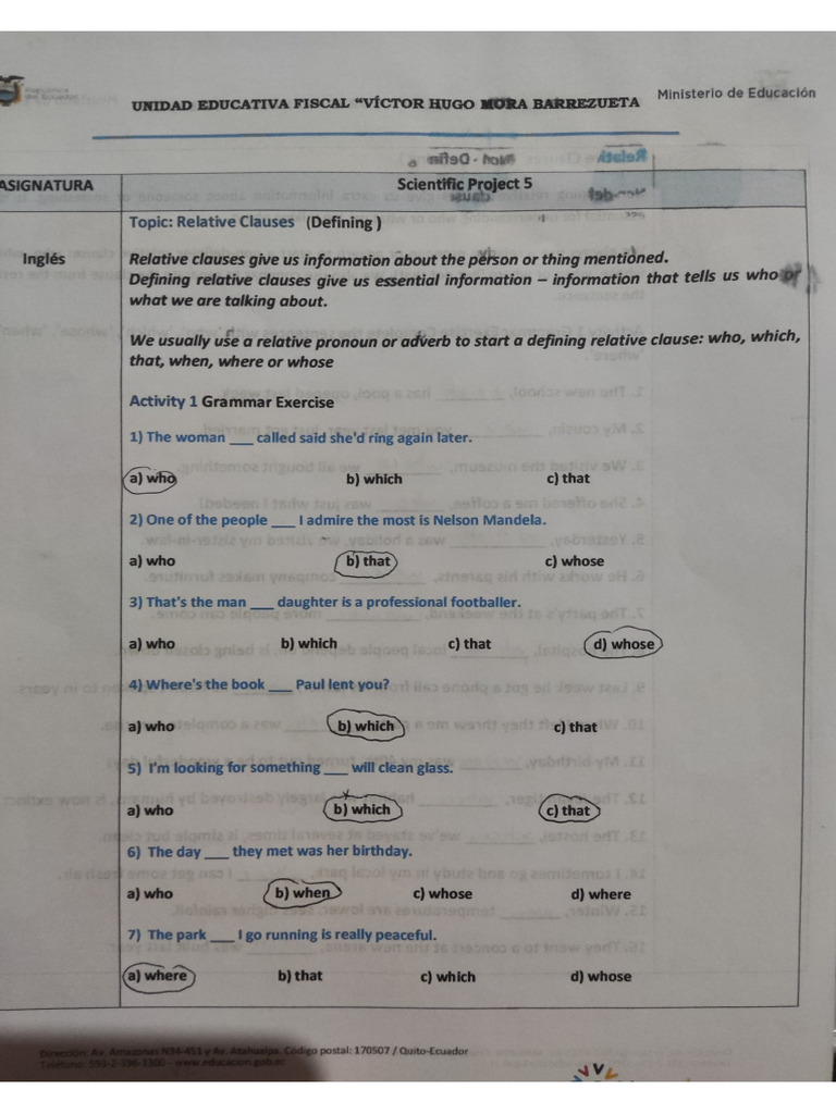 Segundo Parcial Ingles 3 D Informática | PDF