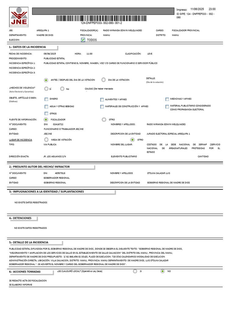 Sipe Formato Llenado | PDF | Gobierno