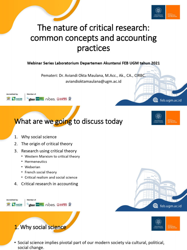 Critical Research in Accounting Webinar | PDF | Critical Theory ...
