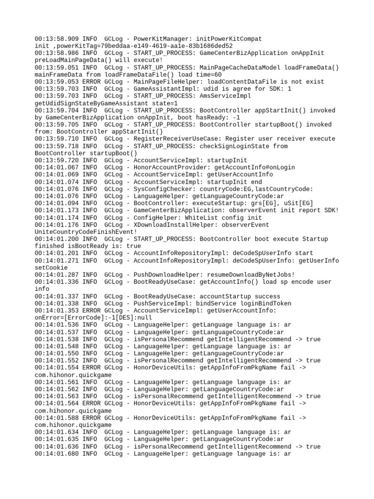 GameCenter Startup Log Analysis | PDF | Internet Standards | Computing
