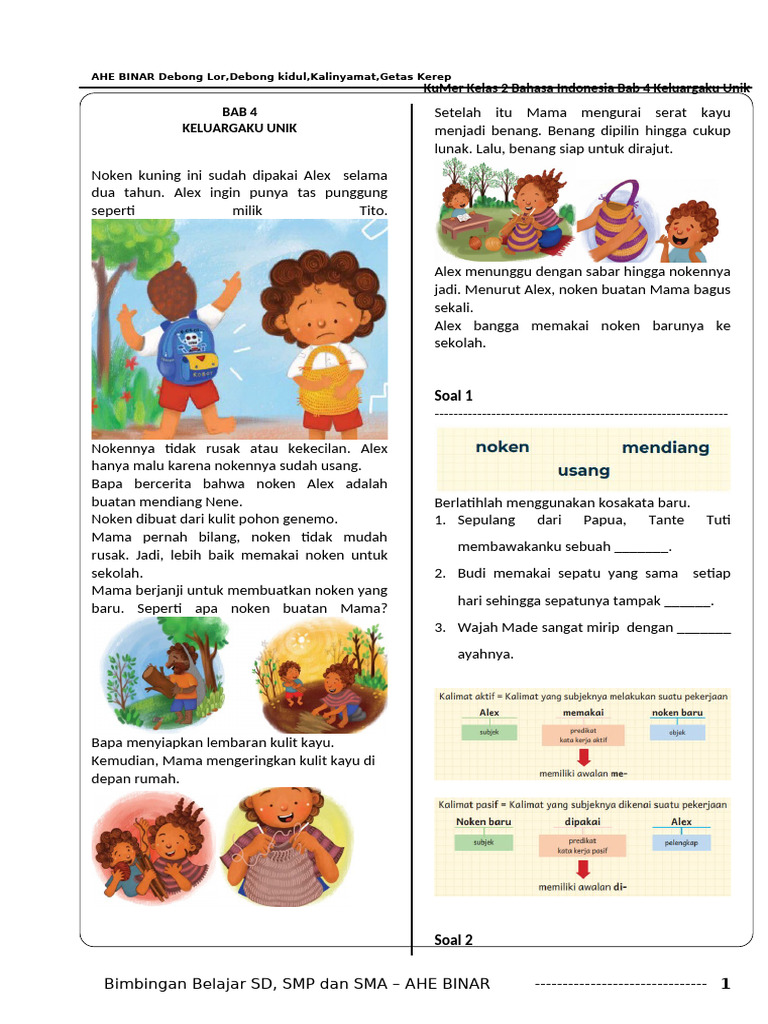 Keluargaku Unik: Noken dan Cerita Alex | PDF