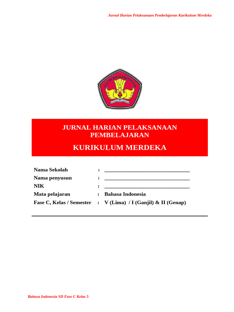 Jurnal Mengajar Harian Kurikulum Merdeka | PDF