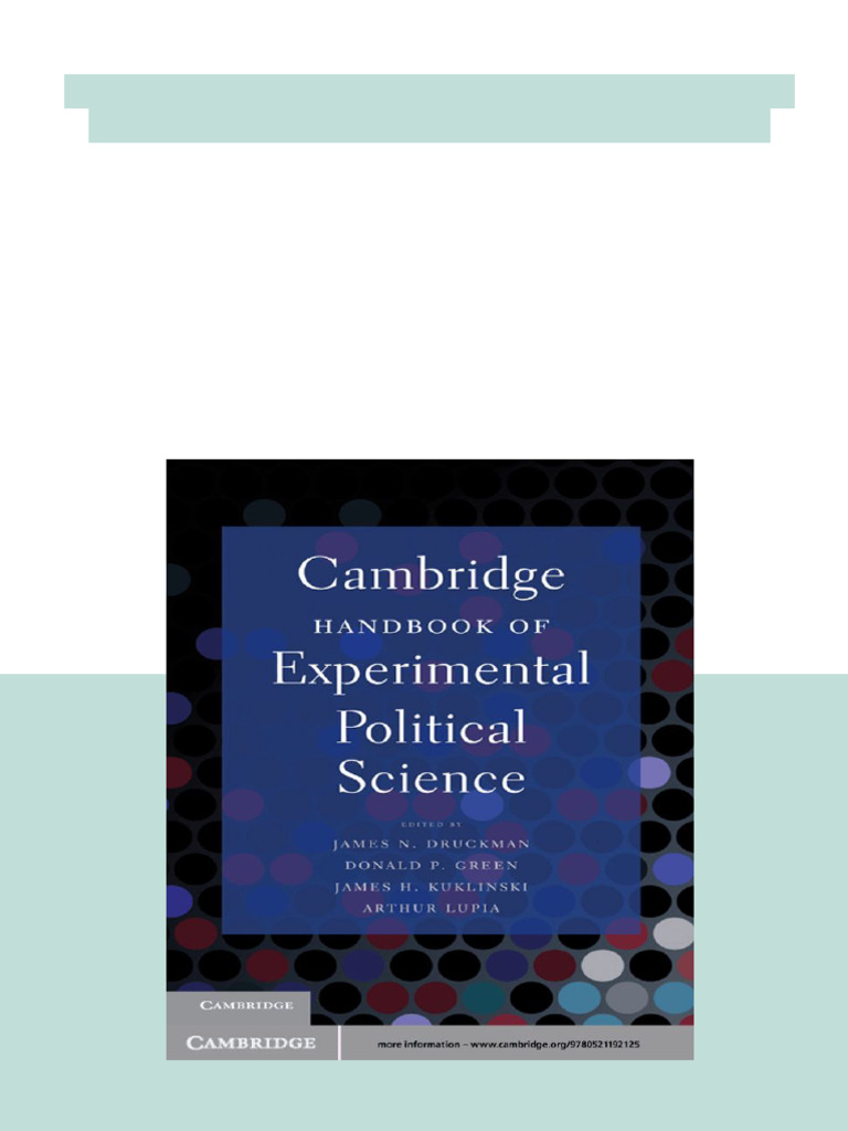 Cambridge Handbook of Experimental Political Science 1st Edition James ...
