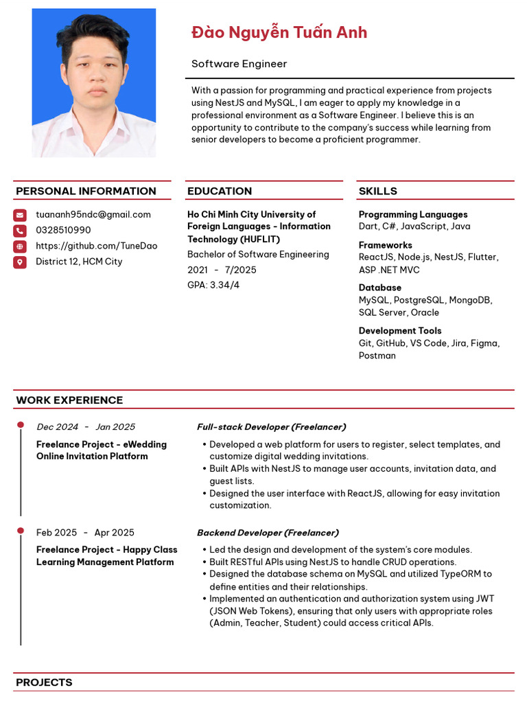 Intern Developer DaoNguyenTuanAnh | PDF | My Sql | Databases