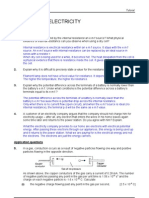 Current of Electricity Tutorial 2011 Solution