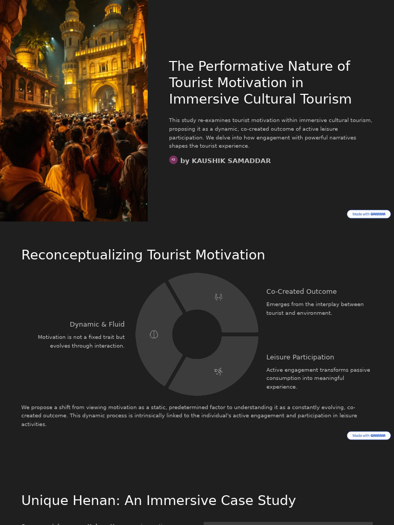 Tourist Motivation in Immersive Tourism | PDF | Motivational | Motivation