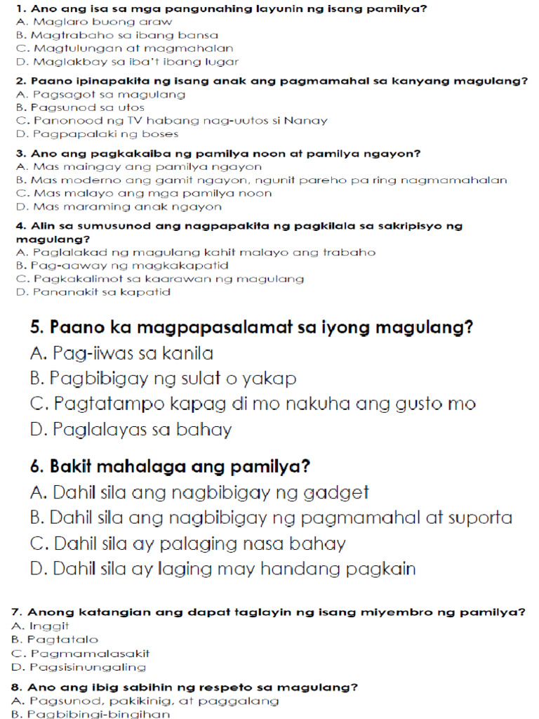 GMRC q2 Summative Test w1-w3 | PDF