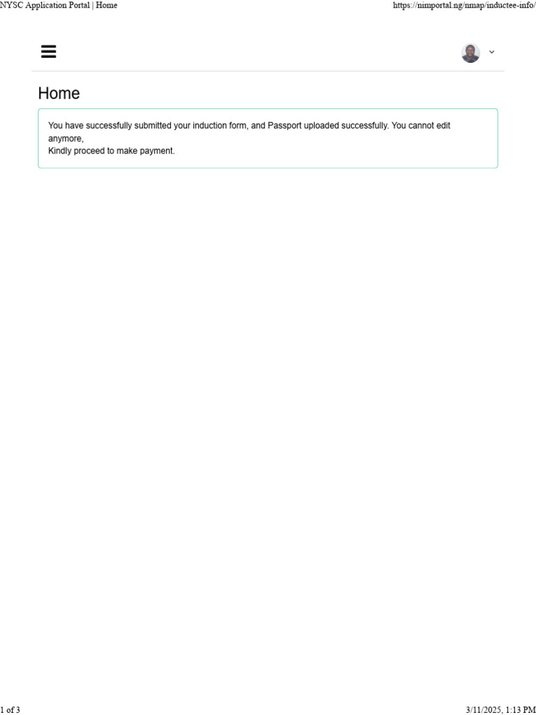 NYSC Application Portal Submission Guide | PDF