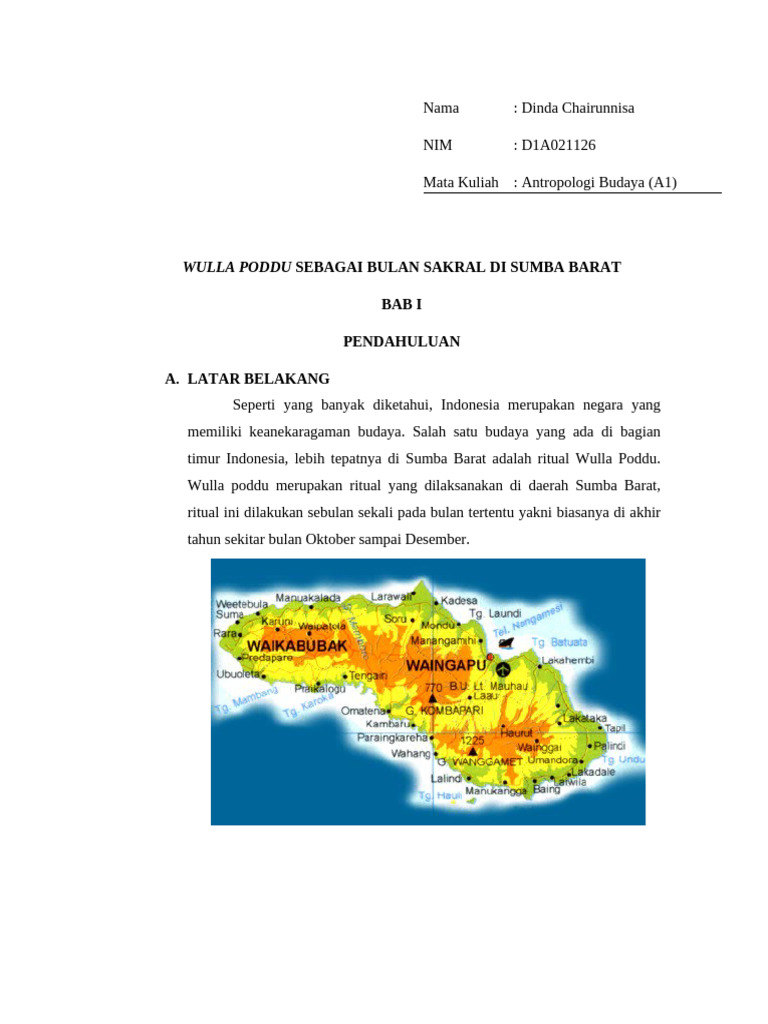 Ritual Wulla Poddu Sumba Barat | PDF