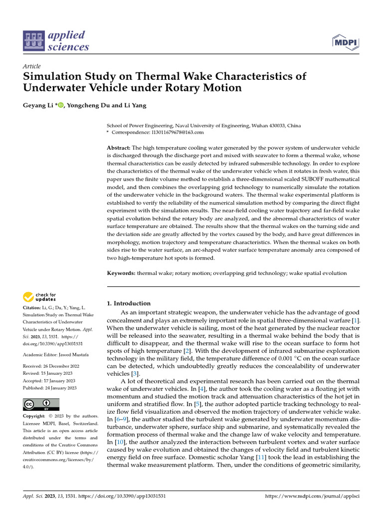Simulation Study On Thermal Wake Characteristics of | PDF | Turbulence ...