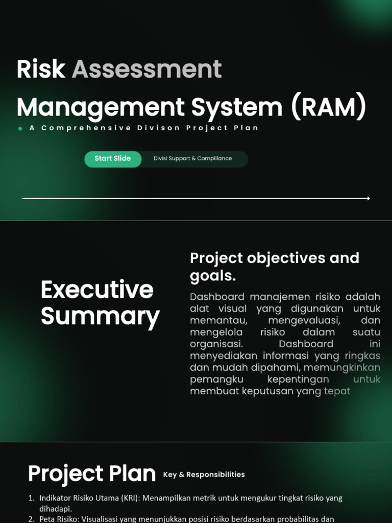 Risk Assessment Management System (RAM) | PDF