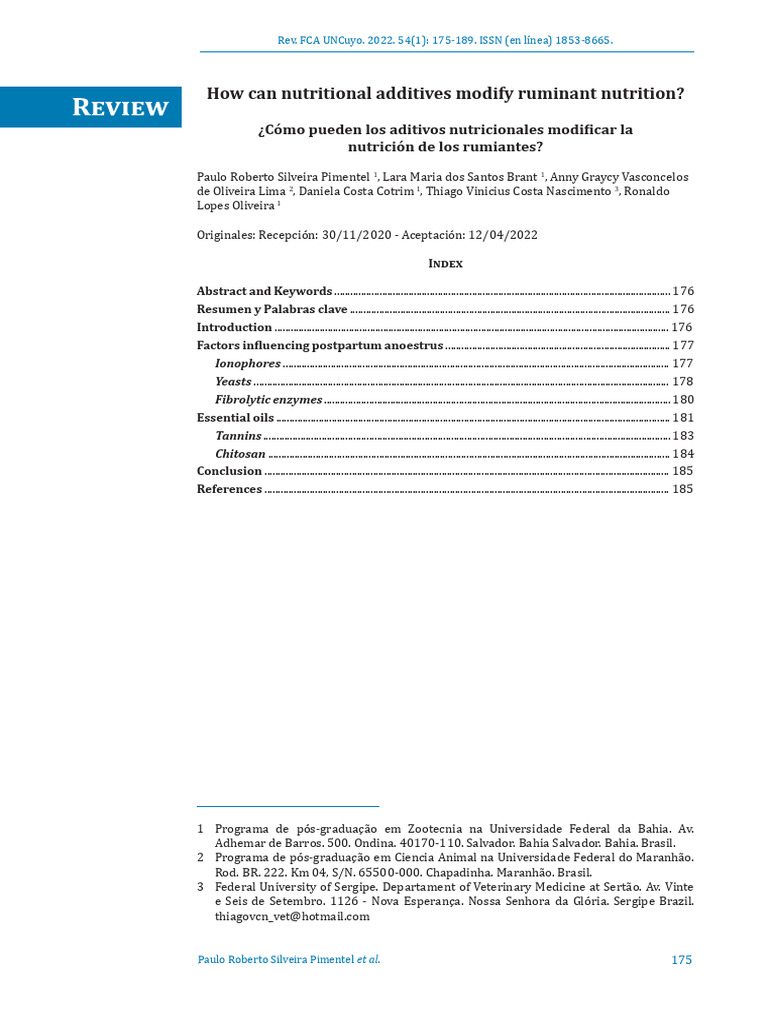 Impact of Nutritional Additives on Ruminants | PDF | Ruminant | Fat