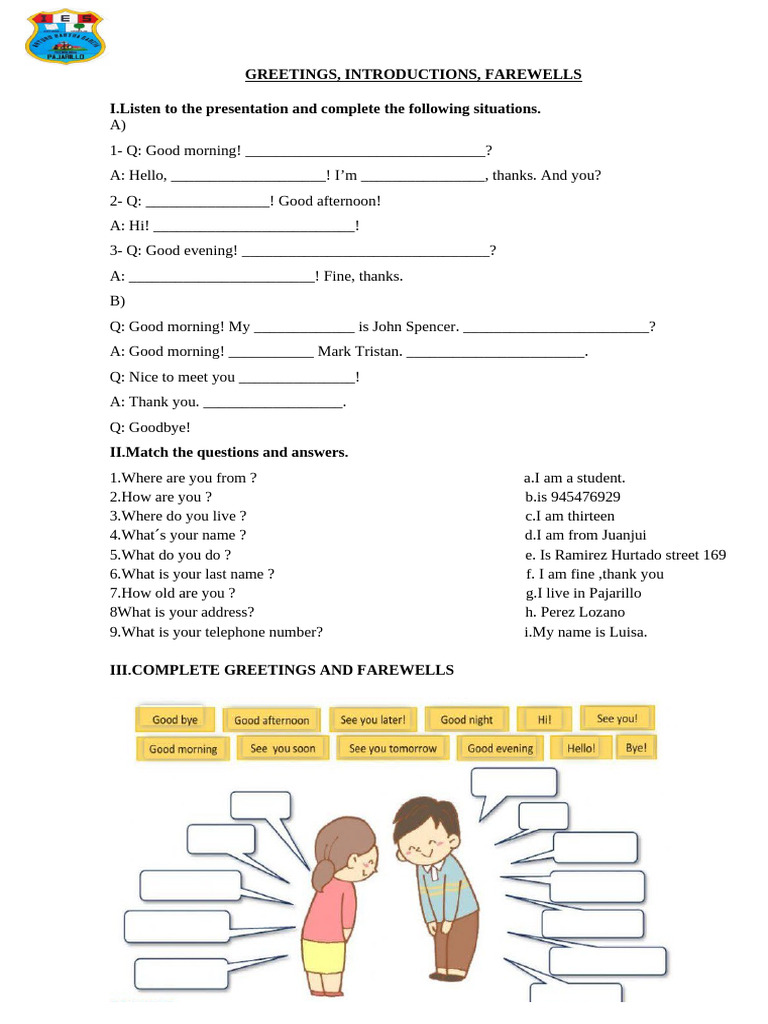 Effective Greetings and Introductions Guide | PDF