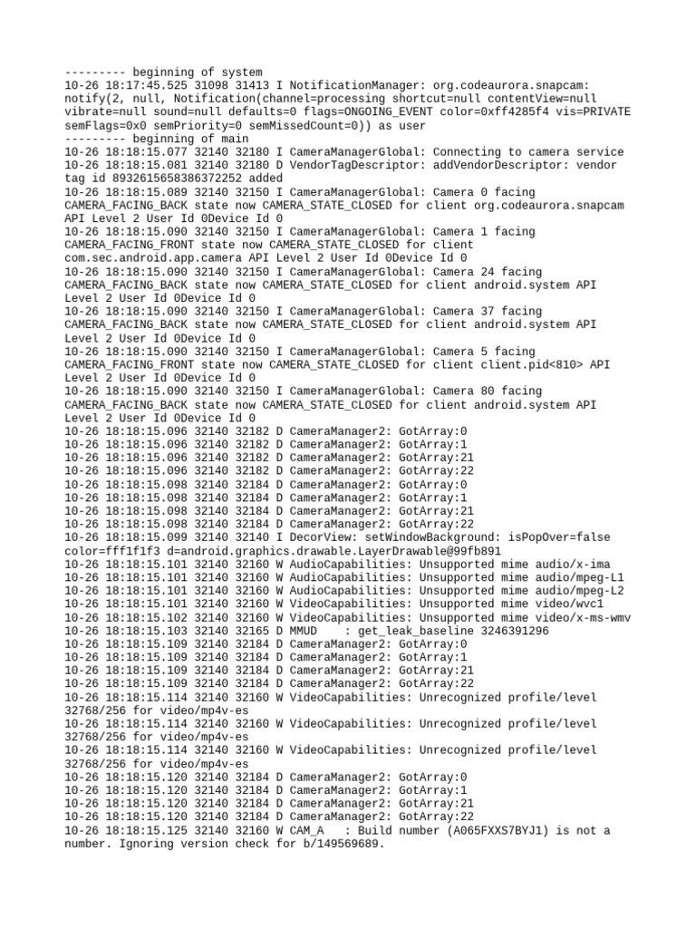 Log Cat 1761477495027 | PDF | System Software | Embedded Linux ...
