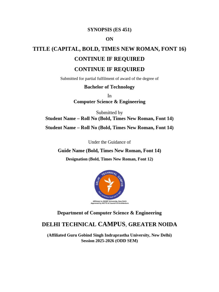 Computer Science Project Synopsis Guide | PDF | Computing