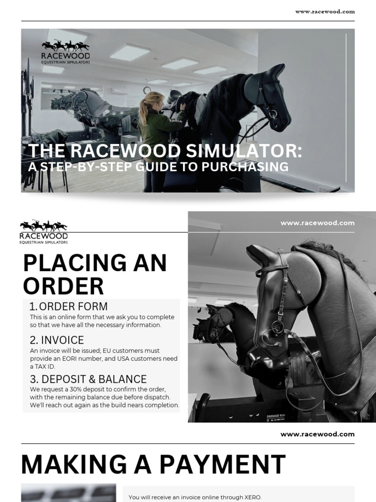 Racewood Eventing Simulator Purchase Guide | PDF | Cargo | Invoice