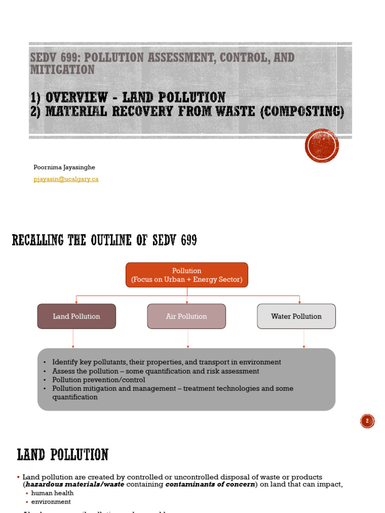 Land Pollution Management in Canada | PDF | Mole (Unit) | Waste Management