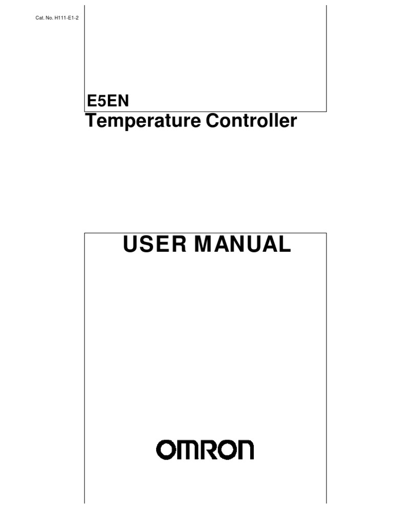 Omron E5EN Manual Parameter puter Programming Omron E5EN Manual