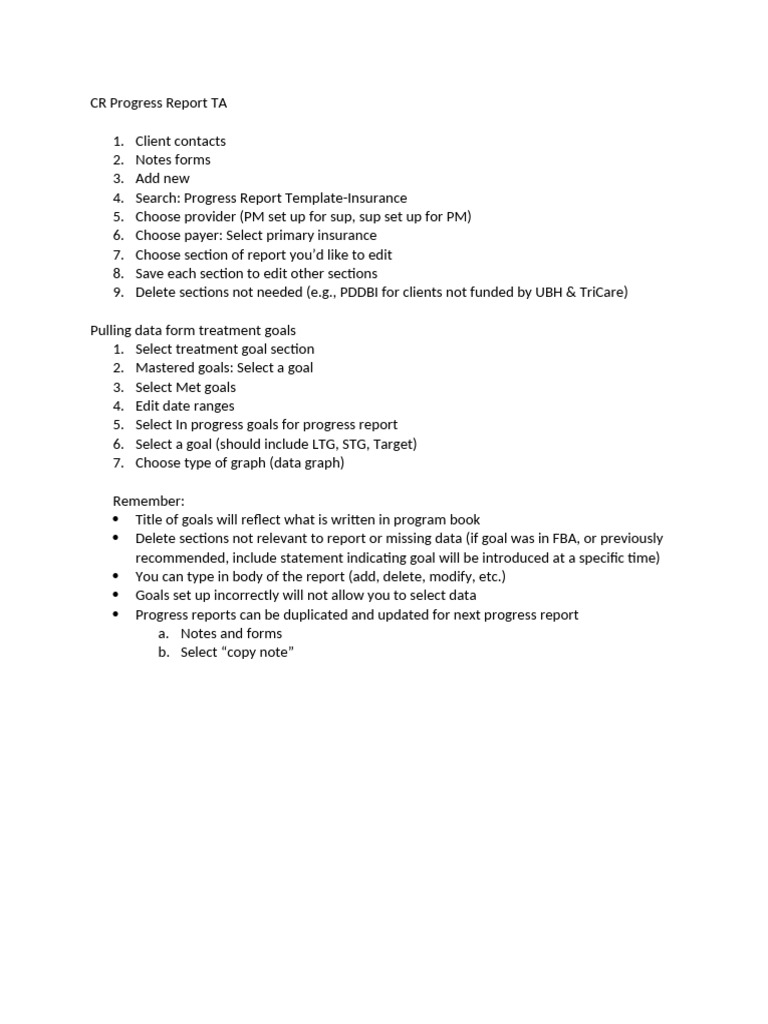 CR Progress Report TA | PDF