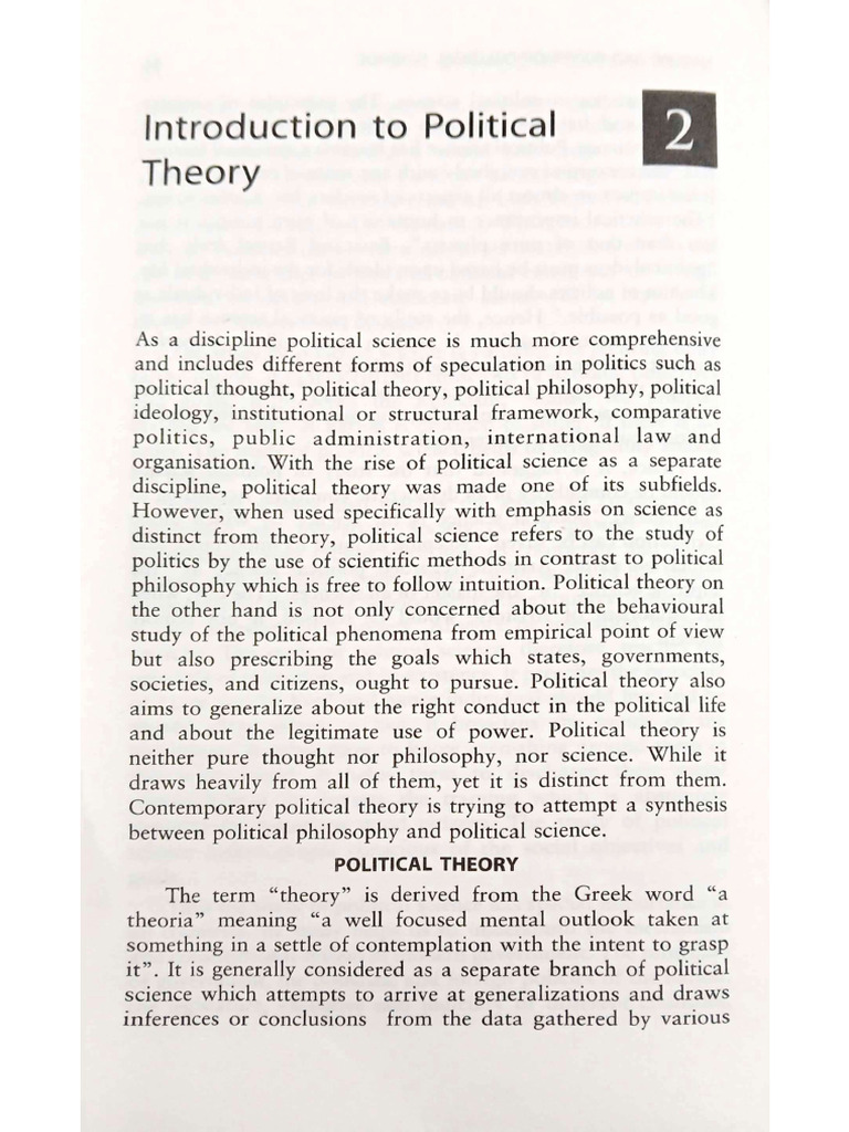 Ch2 Introduction To Political Theory | PDF
