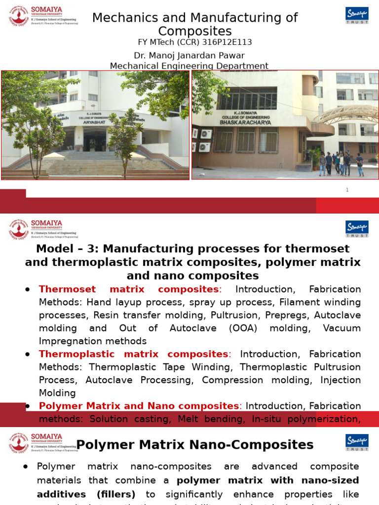 Module 3.3 - MFG Nano Composite | PDF | Composite Material | Thermoplastic
