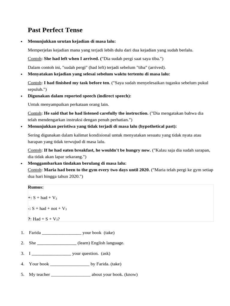 Past Perfect Tense | PDF | Linguistics | Chess Openings