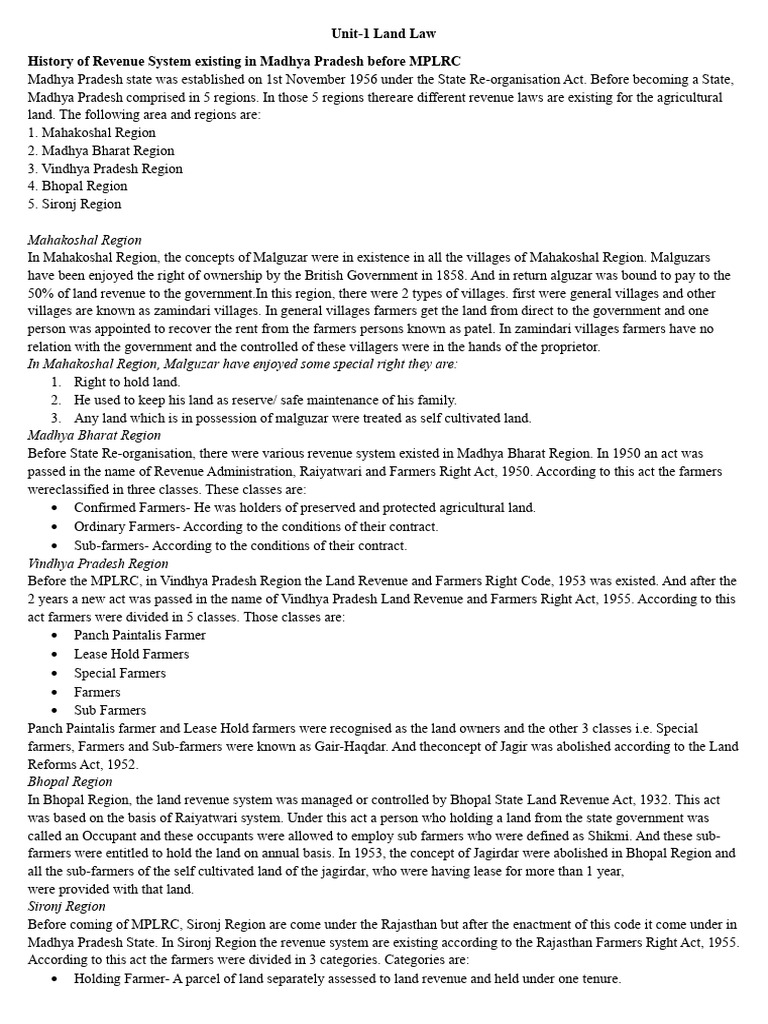 LAND LAW UNIT 1 | PDF | Leasehold Estate | Common Law