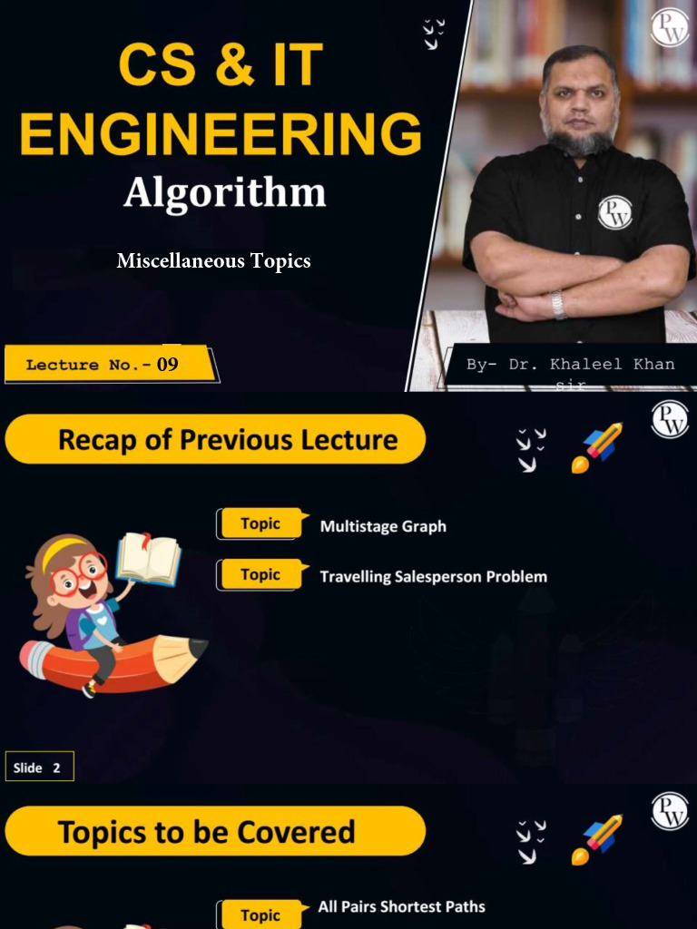 Miscellaneous Topics 09 - Class Notes (Algorithms) | PDF
