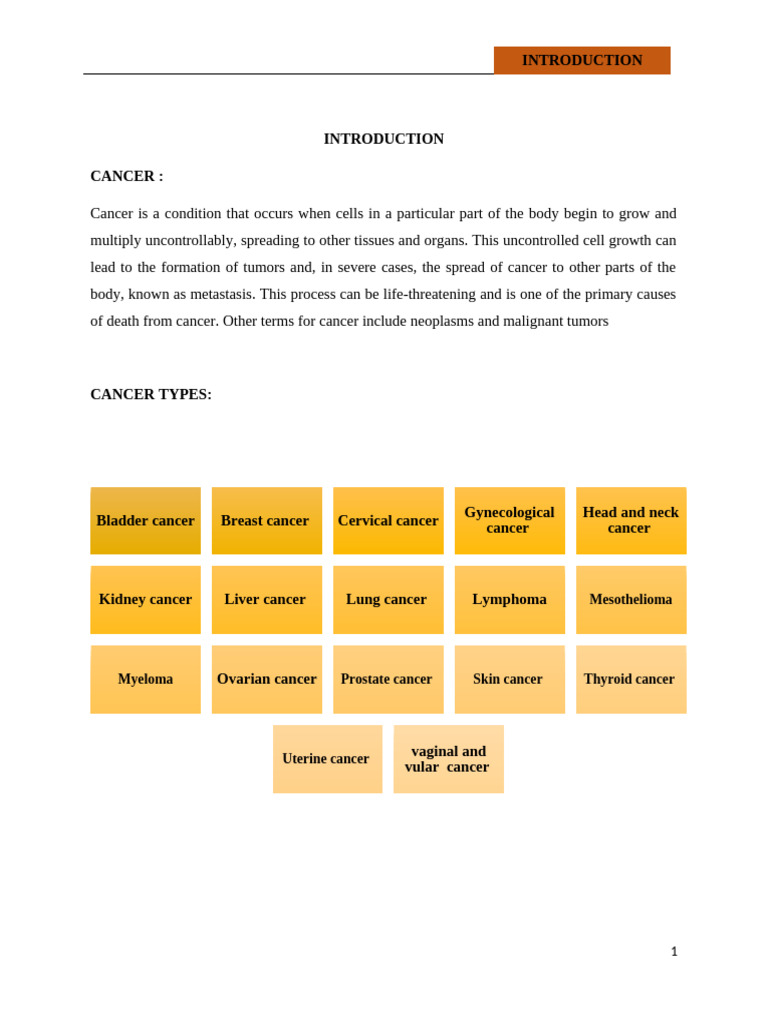 Understanding Cancer: Types, Causes, and Treatments | PDF | Cancer ...
