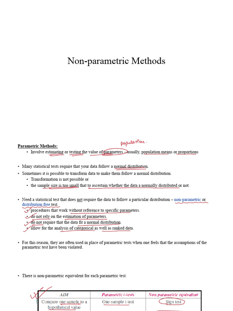 Non Parametric Methods | PDF | Nonparametric Statistics | Chi Squared Test