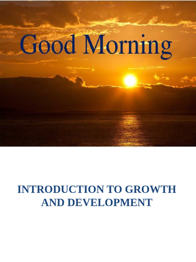Introduction To Growth and Development | PDF | Developmental Biology ...