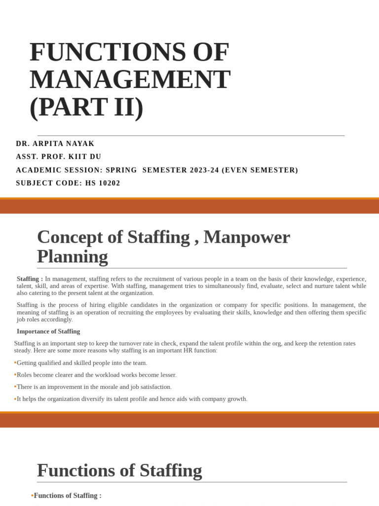 Staffing and Manpower Planning Guide | PDF | Recruitment | Performance ...