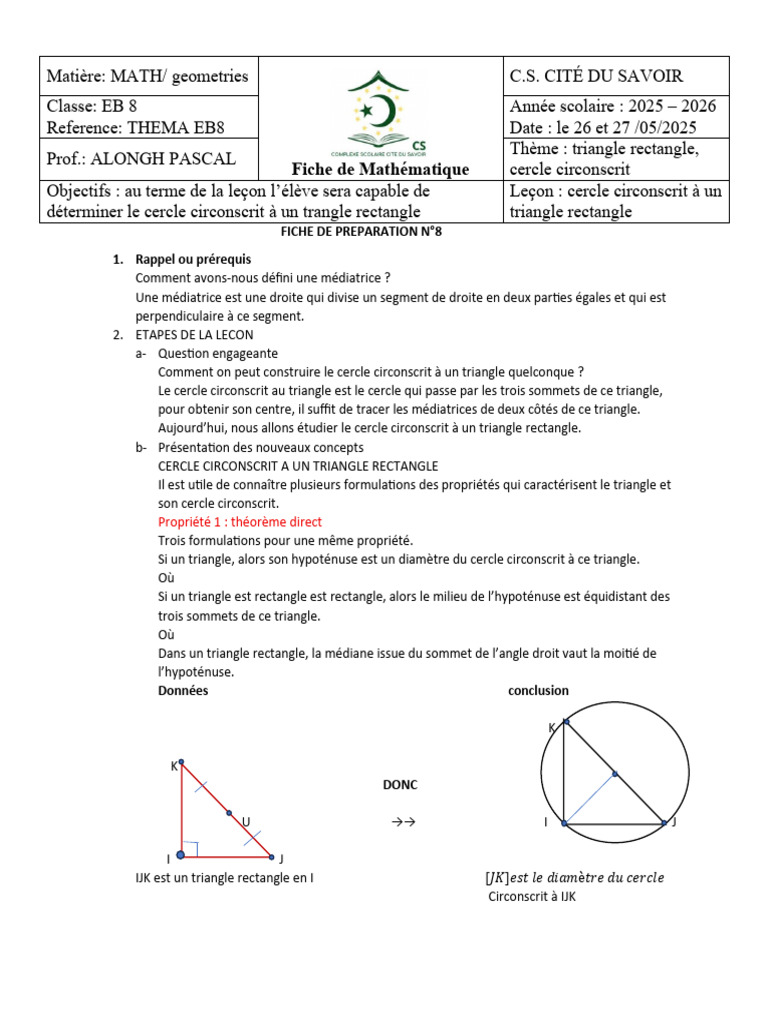 S'évader de EB8 | PDF | Triangle | Cercle