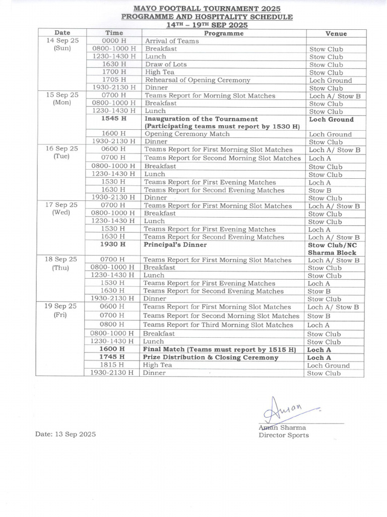 MFT-Programme Schedule 2025 | PDF