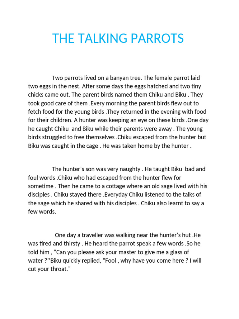 The Impact of Environment on Parrots | PDF
