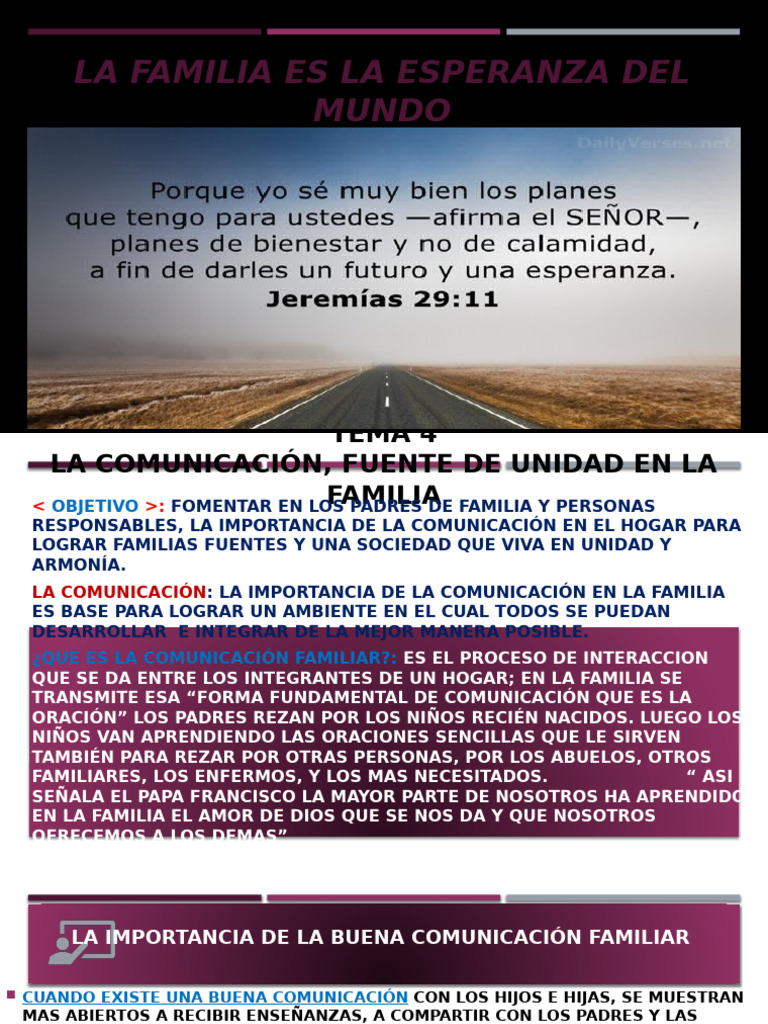 La Comunicacion en La Familia | PDF | Adultos | Familia