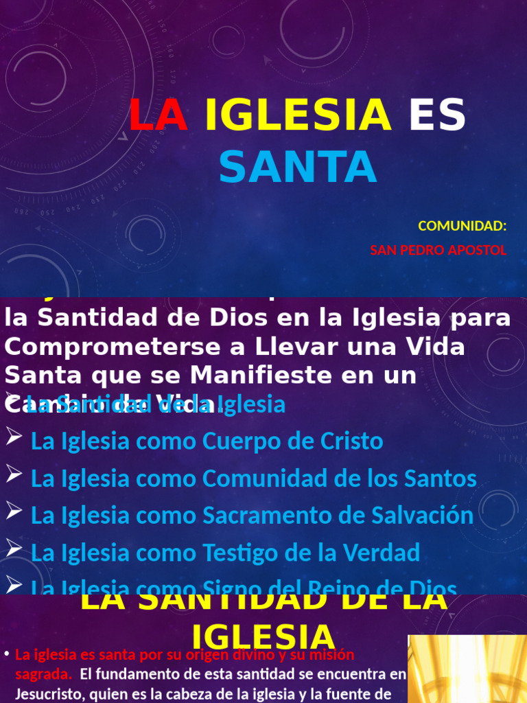 La Santidad de La Iglesia | PDF | Cristo (título) | Iglesia Católica