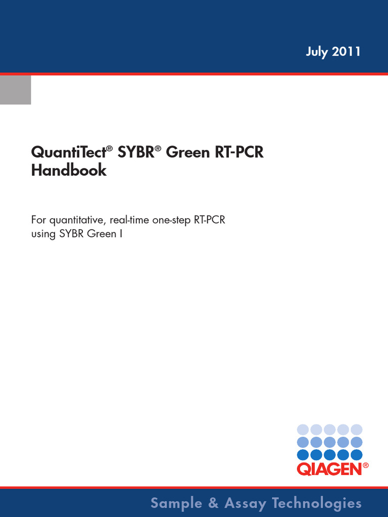 En QuantiTect SYBR Green RT PCR Handbook | PDF | Reverse Transcription ...