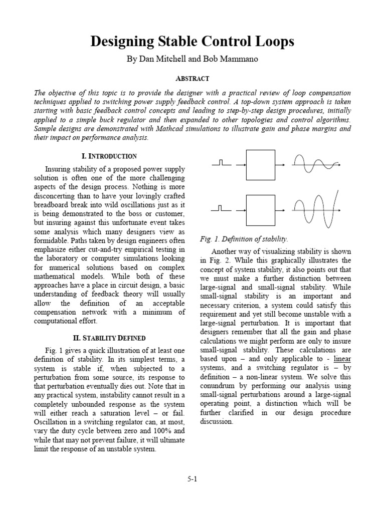 Control Loop Design for Power Supplies | PDF | Amplifier | Feedback
