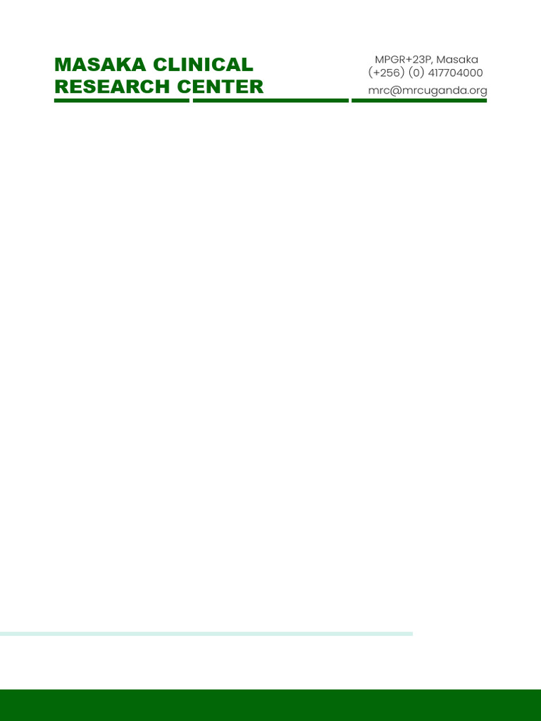 Masaka Clinical Research Center Letterhead | PDF