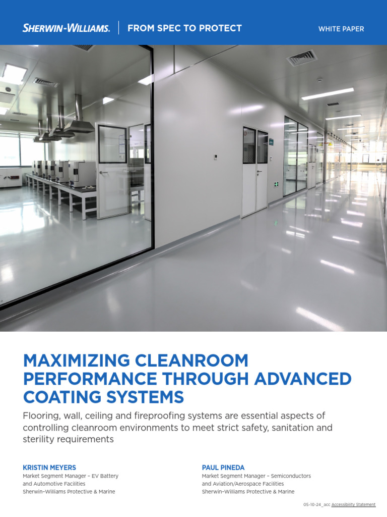 Advanced Coating Systems for Cleanrooms | PDF | Electrostatic Discharge ...