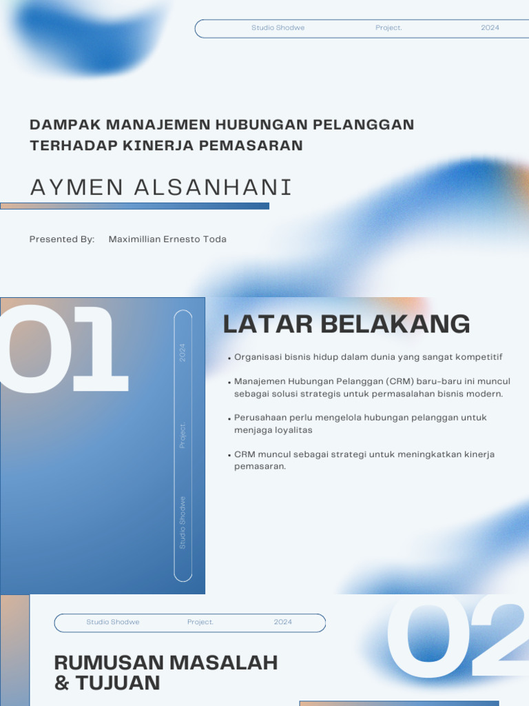 Blue and White Gradient Modern Project Presentation | PDF
